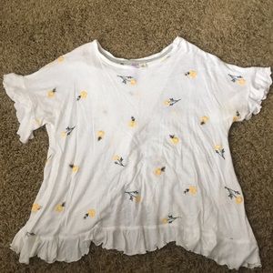 Alya cap sleeve ruffle top